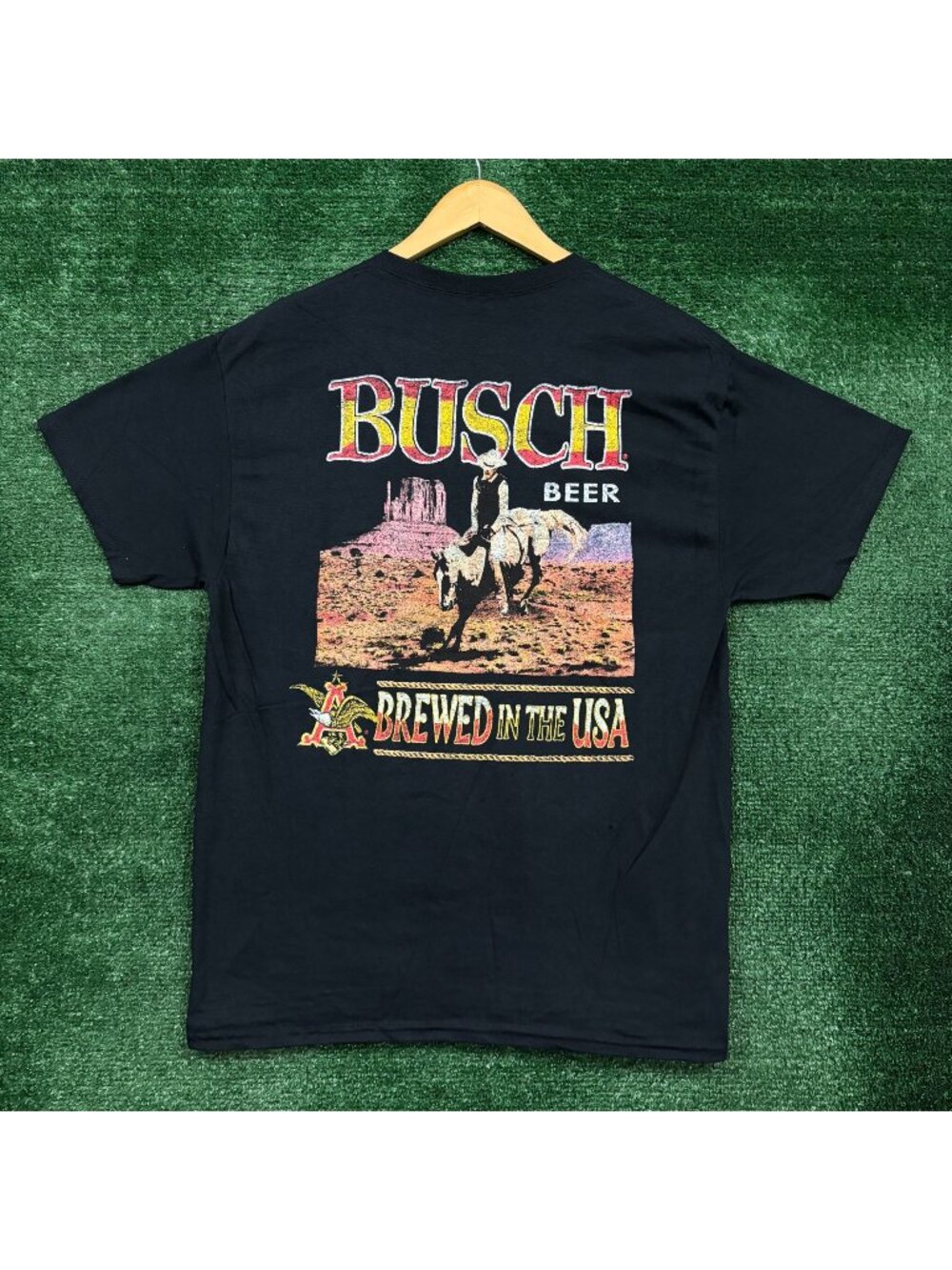 Busch Beer Western Brewed In The USA T-Shirt Size Large